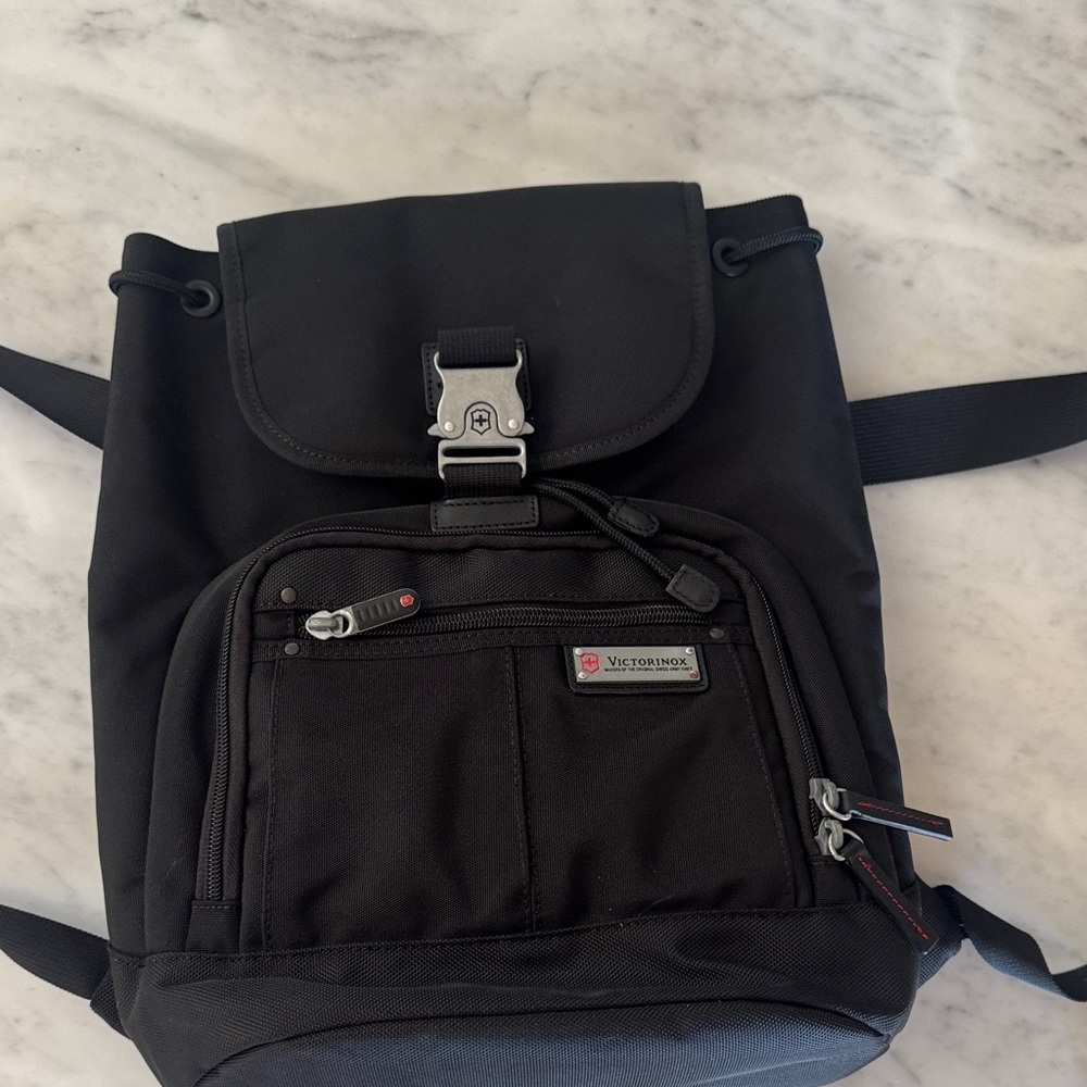 Victorinox Black Backpack with Silver metal Buckle